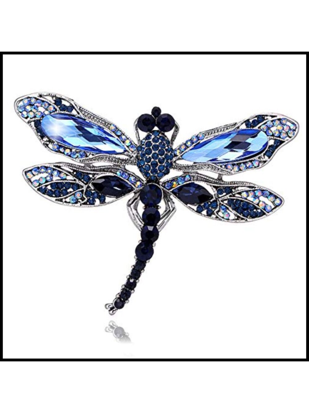Rhinestone Crystal Dragonfly Brooch Pin Alloy Fashion Jewelry Gift